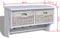 vidaXL - Wandschap - 60x23,5x33 - cm - paulowniahout - wit