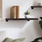vidaXL - Wandschap - 60x30x(2-4)cm - behandeld - massief - eikenhout - donkerbruin