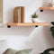 vidaXL - Wandschap - 60x30x(2-6) - cm - behandeld - massief - eikenhout - lichtbruin