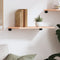 vidaXL - Wandschap - 60x30x2 - cm - onbehandeld - massief - eikenhout