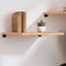 vidaXL - Wandschap - 60x50x(2-4) - cm - behandeld - massief - eikenhout - lichtbruin