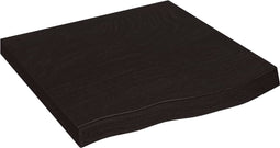 vidaXL - Wandschap - 60x60x(2-6)cm - behandeld - massief - eikenhout - donkerbruin