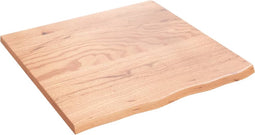 vidaXL - Wandschap - 60x60x2 - cm - behandeld - massief - eikenhout - lichtbruin