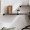 vidaXL - Wandschap - 60x60x2 - cm - behandeld - massief - eikenhout - donkerbruin