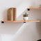 vidaXL - Wandschap - 60x60x2 - cm - behandeld - massief - eikenhout - lichtbruin