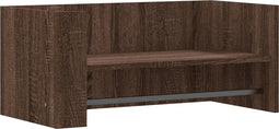 vidaXL - Wandschap - 70,5x35x30,5 - cm - bewerkt - hout - bruin - eikenkleurig