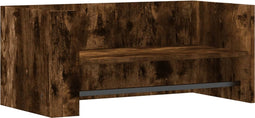 vidaXL - Wandschap - 70,5x35x30,5 - cm - bewerkt - hout - gerookt - eikenkleurig