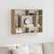 vidaXL - Wandschap - 75x16x55 - cm - bewerkt - hout - artisanaal - eikenkleur