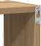 vidaXL - Wandschap - 75x16x55 - cm - bewerkt - hout - artisanaal - eikenkleur
