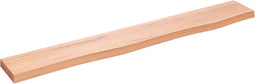 vidaXL - Wandschap - 80x10x2 - cm - behandeld - massief - eikenhout - lichtbruin