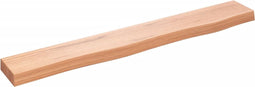 vidaXL - Wandschap - 80x10x4 - cm - behandeld - massief - eikenhout - lichtbruin