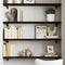 vidaXL - Wandschap - 80x20x2 - cm - behandeld - massief - eikenhout - donkerbruin