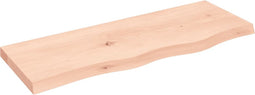 vidaXL - Wandschap - 80x30x(2-4) - cm - onbehandeld - massief - eikenhout