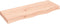 vidaXL - Wandschap - 80x30x(2-6) - cm - onbehandeld - massief - eikenhout