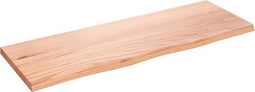 vidaXL - Wandschap - 80x30x2 - cm - behandeld - massief - eikenhout - lichtbruin