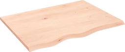 vidaXL - Wandschap - 80x60x2 - cm - onbehandeld - massief - eikenhout