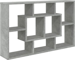 vidaXL - Wandschap - 85x16x52,5 - cm - bewerkt - hout - betongrijs