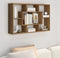 vidaXL - Wandschap - 85x16x52,5 - cm - bewerkt - hout - bruin - eikenkleur