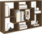 vidaXL - Wandschap - 85x16x52,5 - cm - bewerkt - hout - bruin - eikenkleur