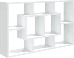 vidaXL - Wandschap - 85x16x52,5 - cm - bewerkt - hout - wit