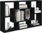 vidaXL - Wandschap - 85x16x52,5 - cm - bewerkt - hout - zwart