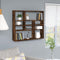 vidaXL - Wandschap - 90x16x78 - cm - bewerkt - hout - gerookt - eikenkleurig