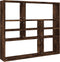 vidaXL - Wandschap - 90x16x78 - cm - bewerkt - hout - gerookt - eikenkleurig