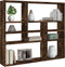 vidaXL - Wandschap - 90x16x78 - cm - bewerkt - hout - gerookt - eikenkleurig