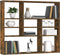 vidaXL - Wandschap - 90x16x78 - cm - bewerkt - hout - gerookt - eikenkleurig