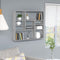 vidaXL - Wandschap - 90x16x78 - cm - bewerkt - hout - grijs - sonoma - eikenkleurig