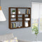 vidaXL - Wandschap - 90x16x78 - cm - bewerkt - hout - bruineikenkleurig