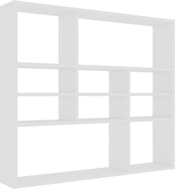 vidaXL - Wandschap - 90x16x78 - cm - bewerkt - hout - wit