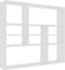 vidaXL - Wandschap - 90x16x78 - cm - bewerkt - hout - wit