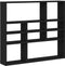 vidaXL - Wandschap - 90x16x78 - cm - bewerkt - hout - zwart - eikenkleur