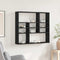 vidaXL - Wandschap - 90x16x78 - cm - bewerkt - hout - zwart - eikenkleur