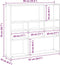 vidaXL - Wandschap - 90x16x78 - cm - bewerkt - hout - zwart - eikenkleur