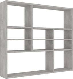vidaXL - Wandschap - 90x16x78 - cm - spaanplaat - betongrijs