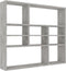 vidaXL - Wandschap - 90x16x78 - cm - spaanplaat - betongrijs