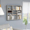 vidaXL - Wandschap - 90x16x78 - cm - spaanplaat - betongrijs