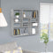 vidaXL - Wandschap - 90x16x78 - cm - spaanplaat - betongrijs