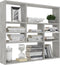 vidaXL - Wandschap - 90x16x78 - cm - spaanplaat - betongrijs