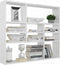 vidaXL - Wandschap - 90x16x78 - cm - spaanplaat - hoogglans - wit