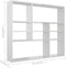 vidaXL - Wandschap - 90x16x78 - cm - spaanplaat - hoogglans - wit