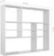 vidaXL - Wandschap - 90x16x78 - cm - spaanplaat - hoogglans - wit