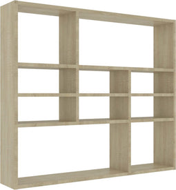 vidaXL - Wandschap - 90x16x78 - cm - spaanplaat - sonoma - eikenkleurig