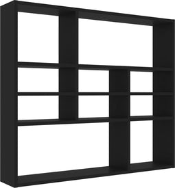 vidaXL - Wandschap - 90x16x78 - cm - spaanplaat - zwart