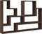 vidaXL - Wandschap - 96x12x64 - cm - bewerkt - hout - bruin - eikenkleurig