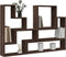 vidaXL - Wandschap - 96x12x64 - cm - bewerkt - hout - bruin - eikenkleurig