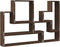 vidaXL - Wandschap - 96x12x64 - cm - bewerkt - hout - bruin - eikenkleurig