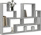 vidaXL - Wandschap - 96x12x64 - cm - bewerkt - hout - grijs - sonoma - eikenkleurig